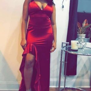 Fashion Nova Long Sexy Red Dress